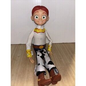 Thinkway Toy Story 4 Jessie Soft Huggable Doll Plastic Head Soft Body No Hat